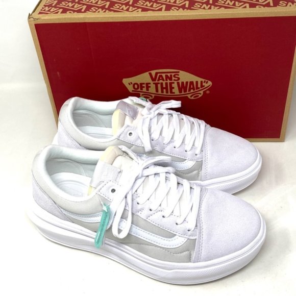 VANS Old Skool Overt CC Platform Shoes White Suede Canvas Men's Low VN0A7Q5ELGX - Picture 6 of 11
